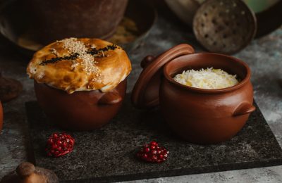 Bansko kapama in a clay pot